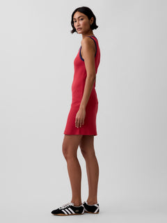 Ribbed Tank Mini Dress - chakra red