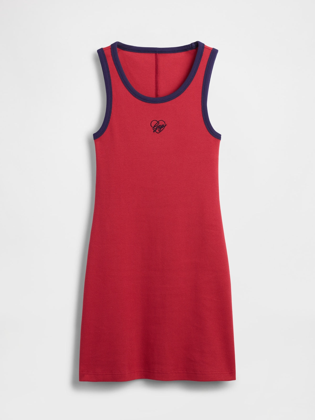 Ribbed Tank Mini Dress - chakra red