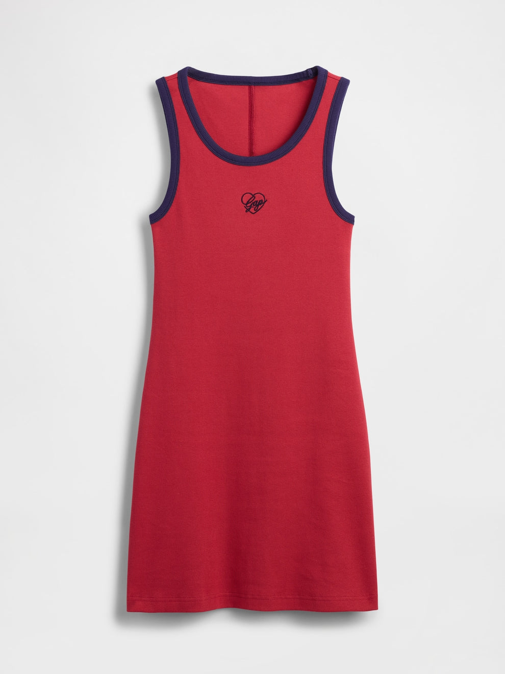 Ribbed Tank Mini Dress - chakra red