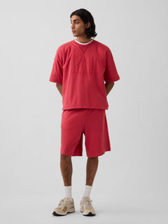 VintageSoft Terry Oversized Logo Sweatshirt - FADED RED