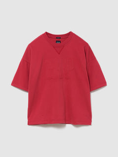 VintageSoft Terry Oversized Logo Sweatshirt - FADED RED