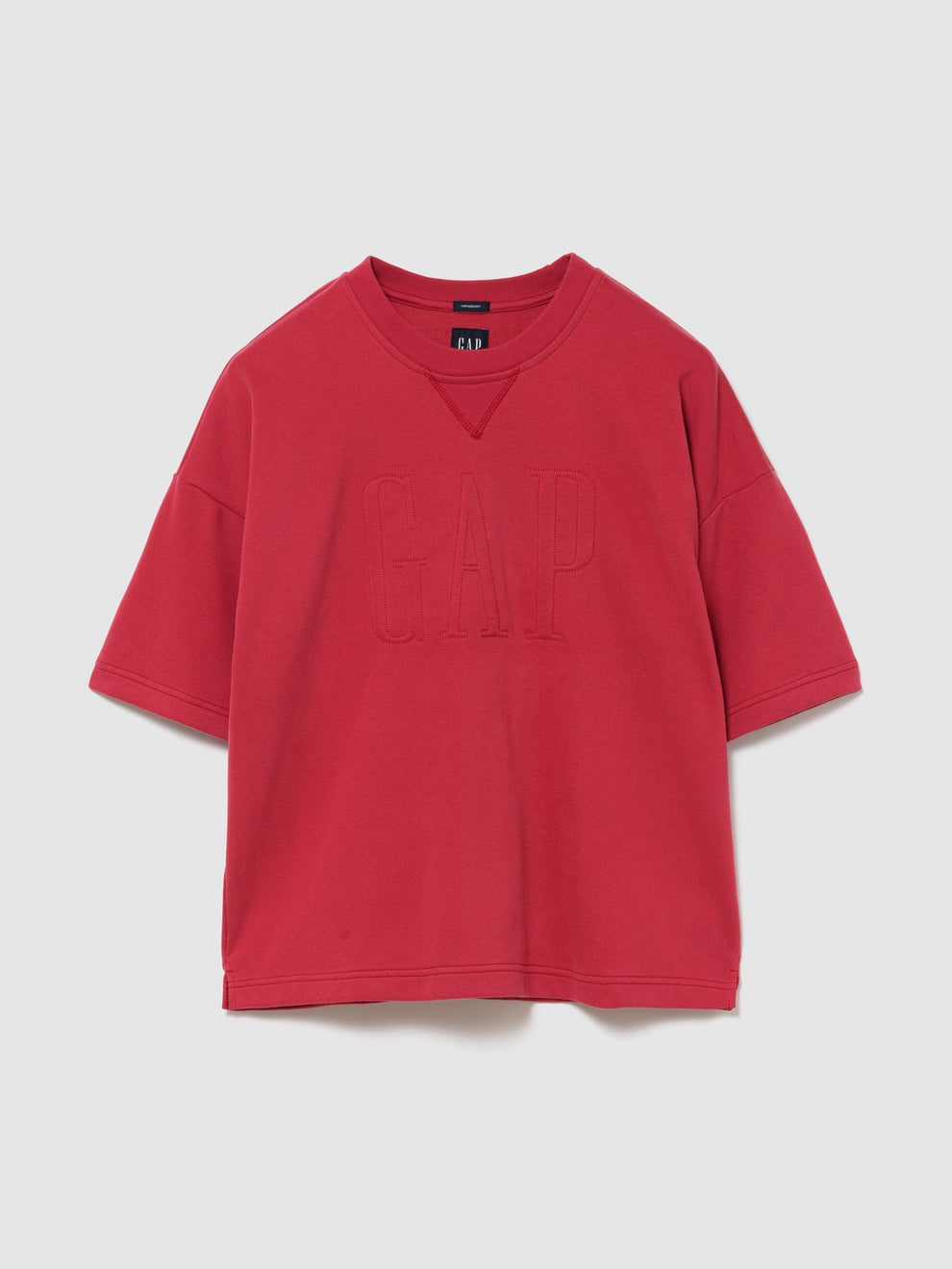 VintageSoft Terry Oversized Logo Sweatshirt - FADED RED