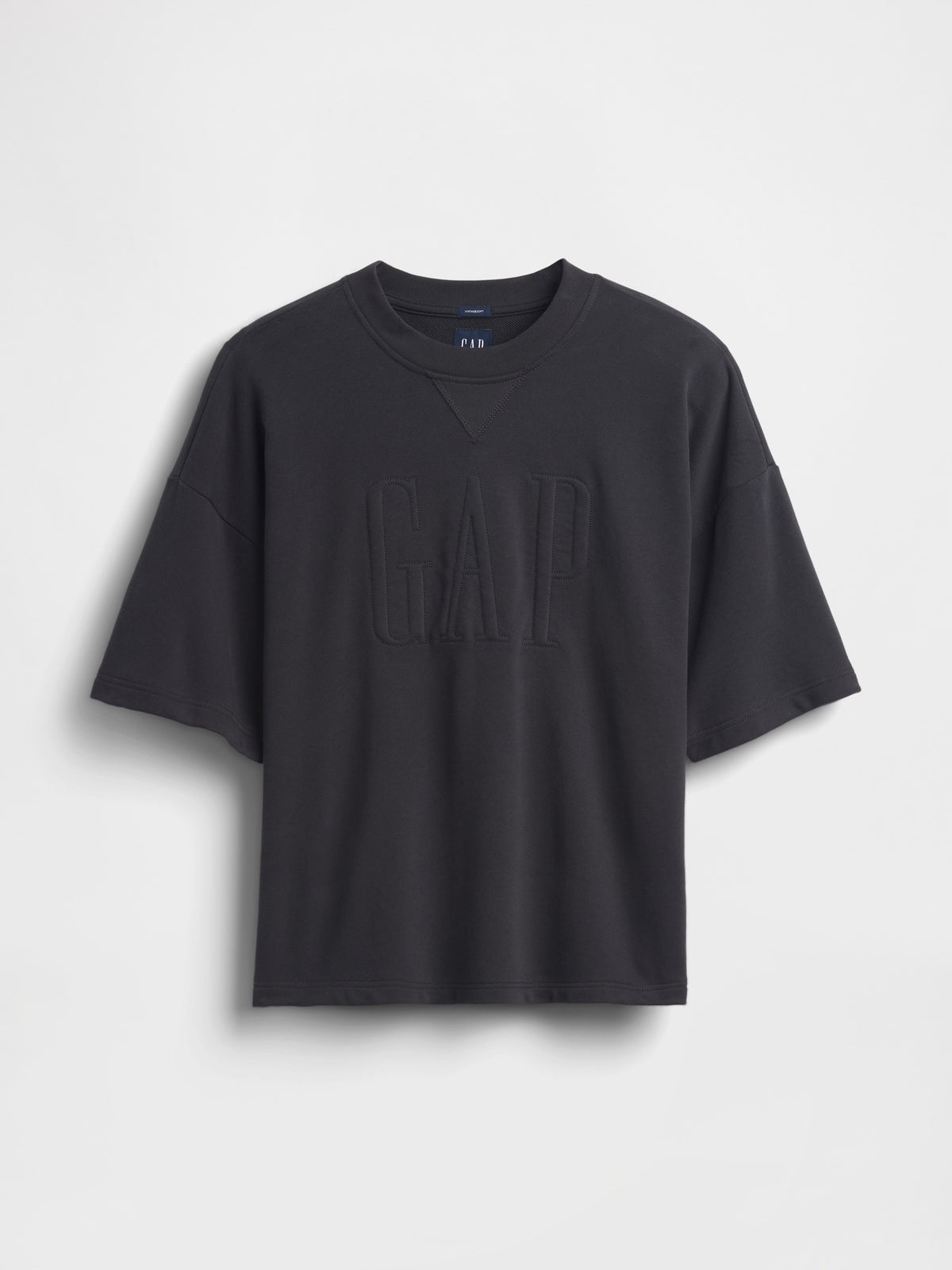 VintageSoft Terry Oversized Logo Sweatshirt - moonless night