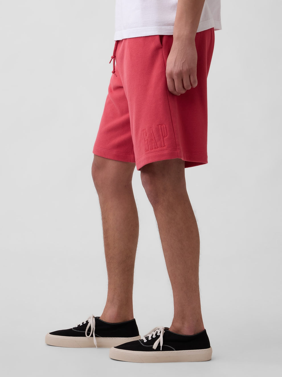 VintageSoft Terry Relaxed Logo Sweat Shorts - FADED RED
