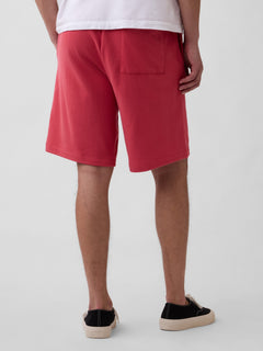VintageSoft Terry Relaxed Logo Sweat Shorts - FADED RED