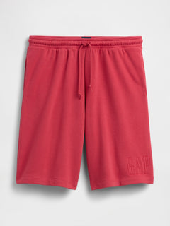 VintageSoft Terry Relaxed Logo Sweat Shorts - FADED RED