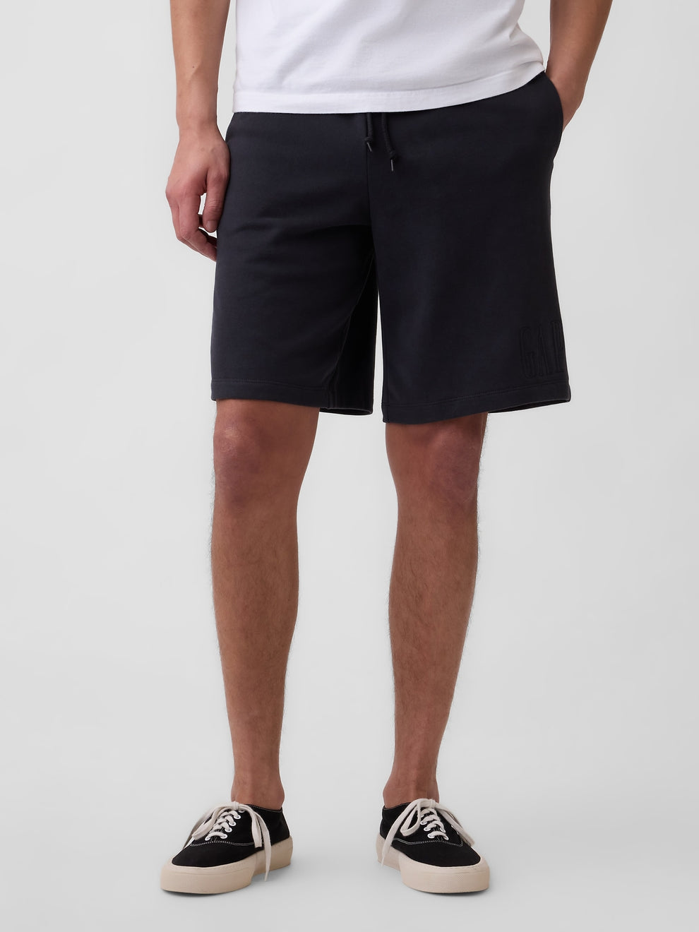 VintageSoft Terry Relaxed Logo Sweat Shorts - moonless night