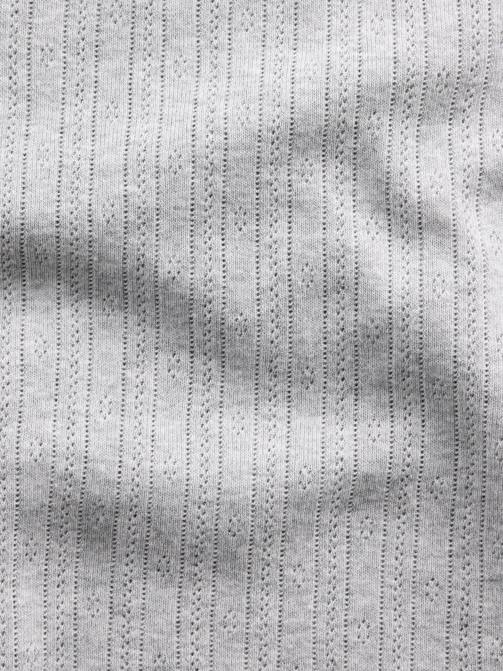 Pointelle Crop Cami - Heather grey