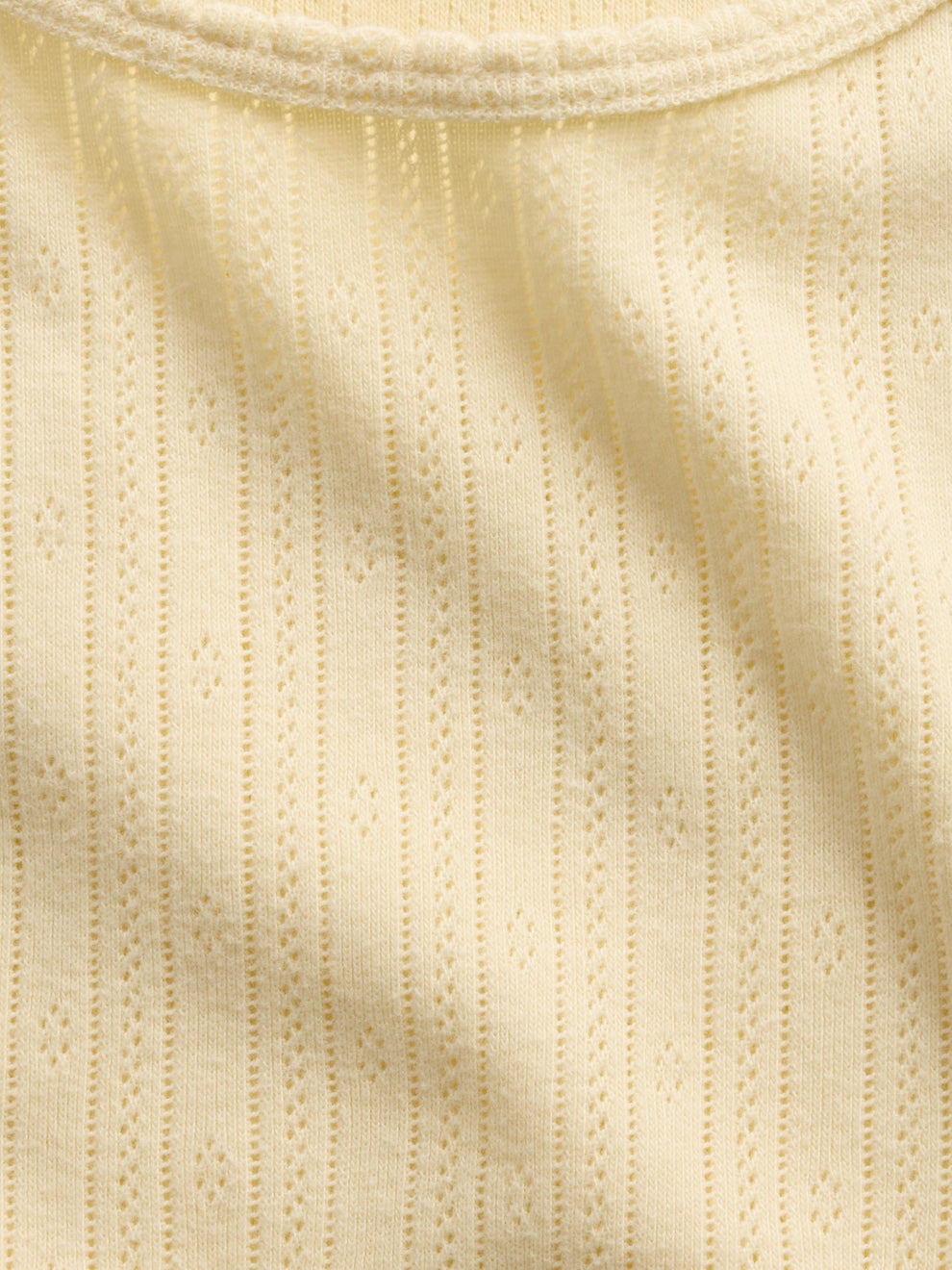 Pointelle Crop Cami - Maize yellow