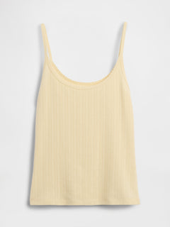 Pointelle Crop Cami - Maize yellow