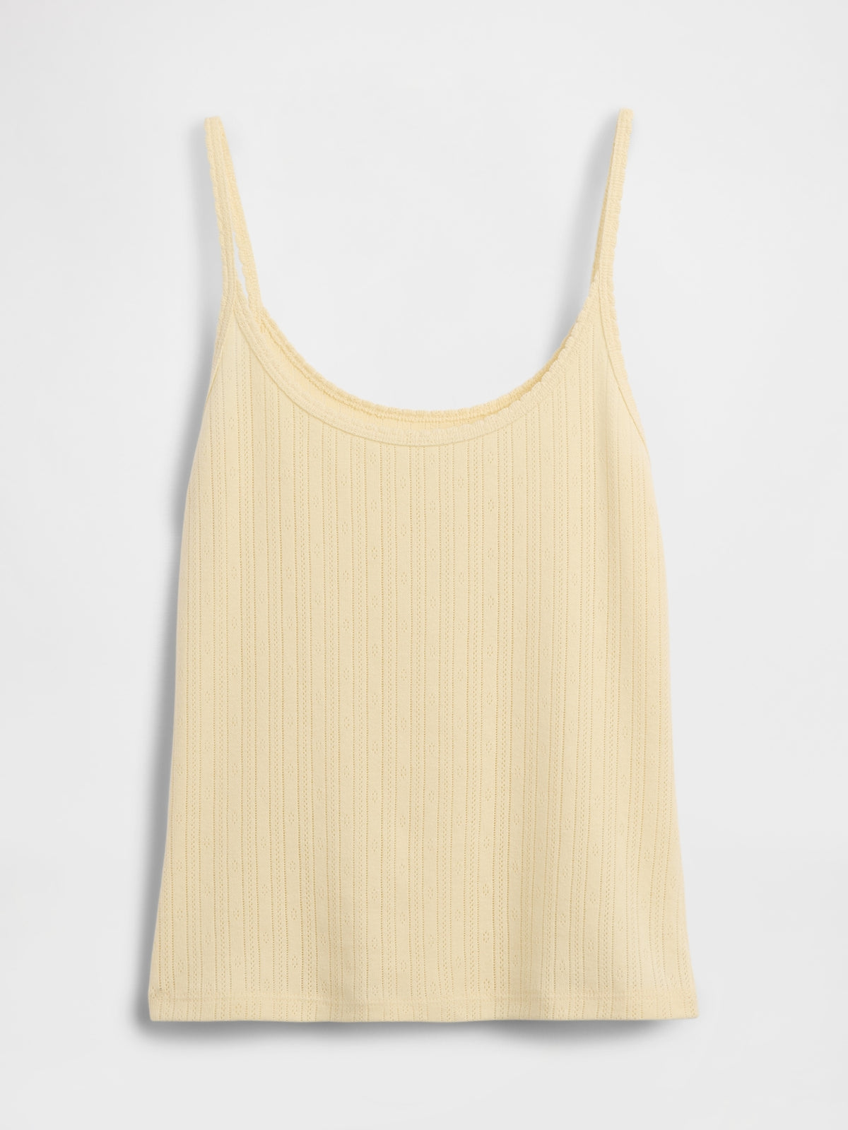 Pointelle Crop Cami - Maize yellow