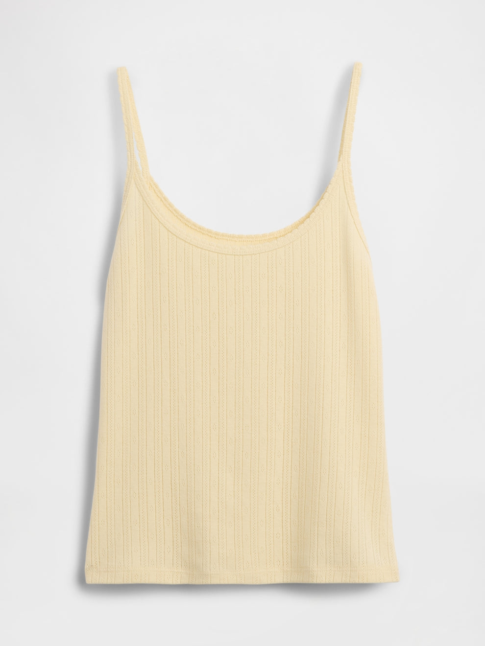 Pointelle Crop Cami - Maize yellow