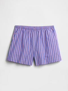 Relaxed Pull-On Poplin Shorts - Dazzling blue
