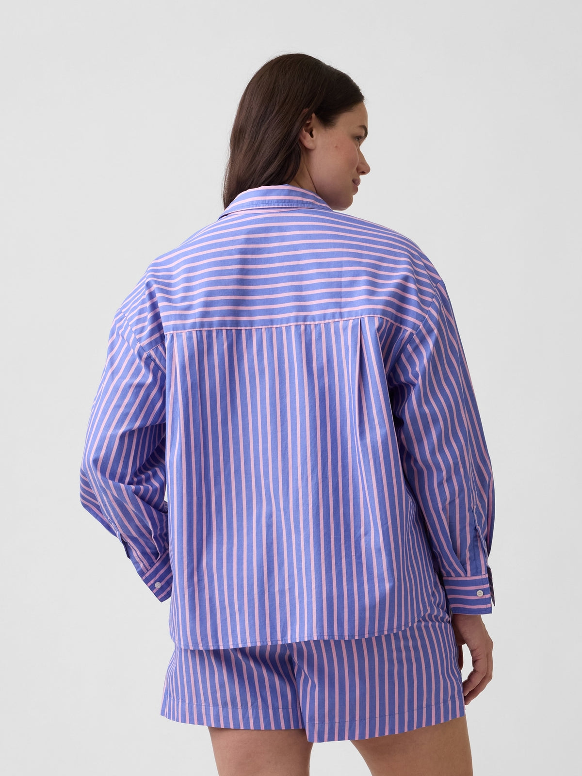 Relaxed Pull-On Poplin Shorts - Dazzling blue