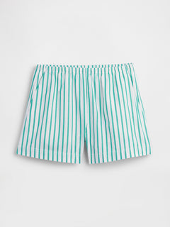 Relaxed Pull-On Poplin Shorts - Deluxe green