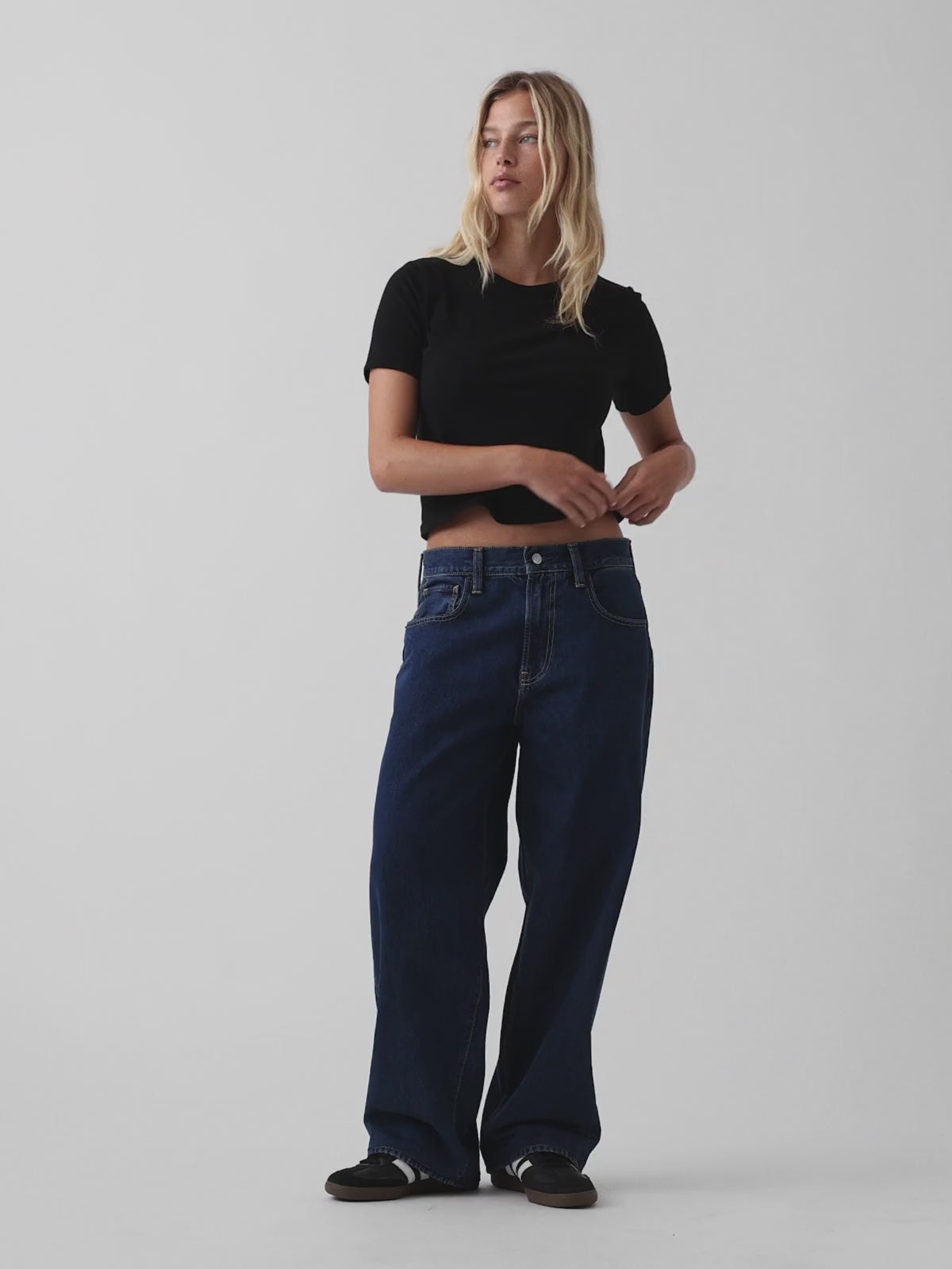 The Hailey Extra Baggy Jean - Medium Indigo