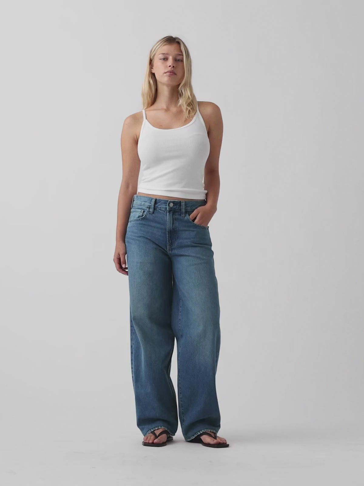 The Hailey Extra Baggy Jean - Light Indigo