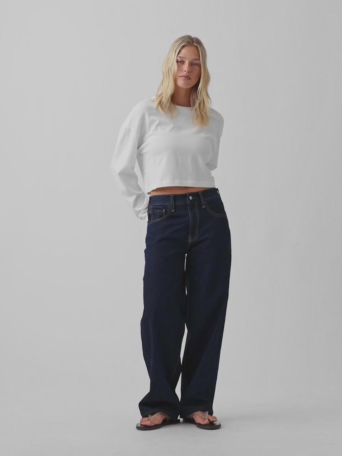 The Hailey Extra Baggy Jean - Midnight Indigo